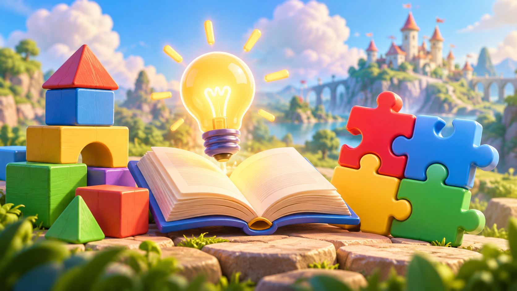 Ilustrasi konsep game Cendekia Pintar